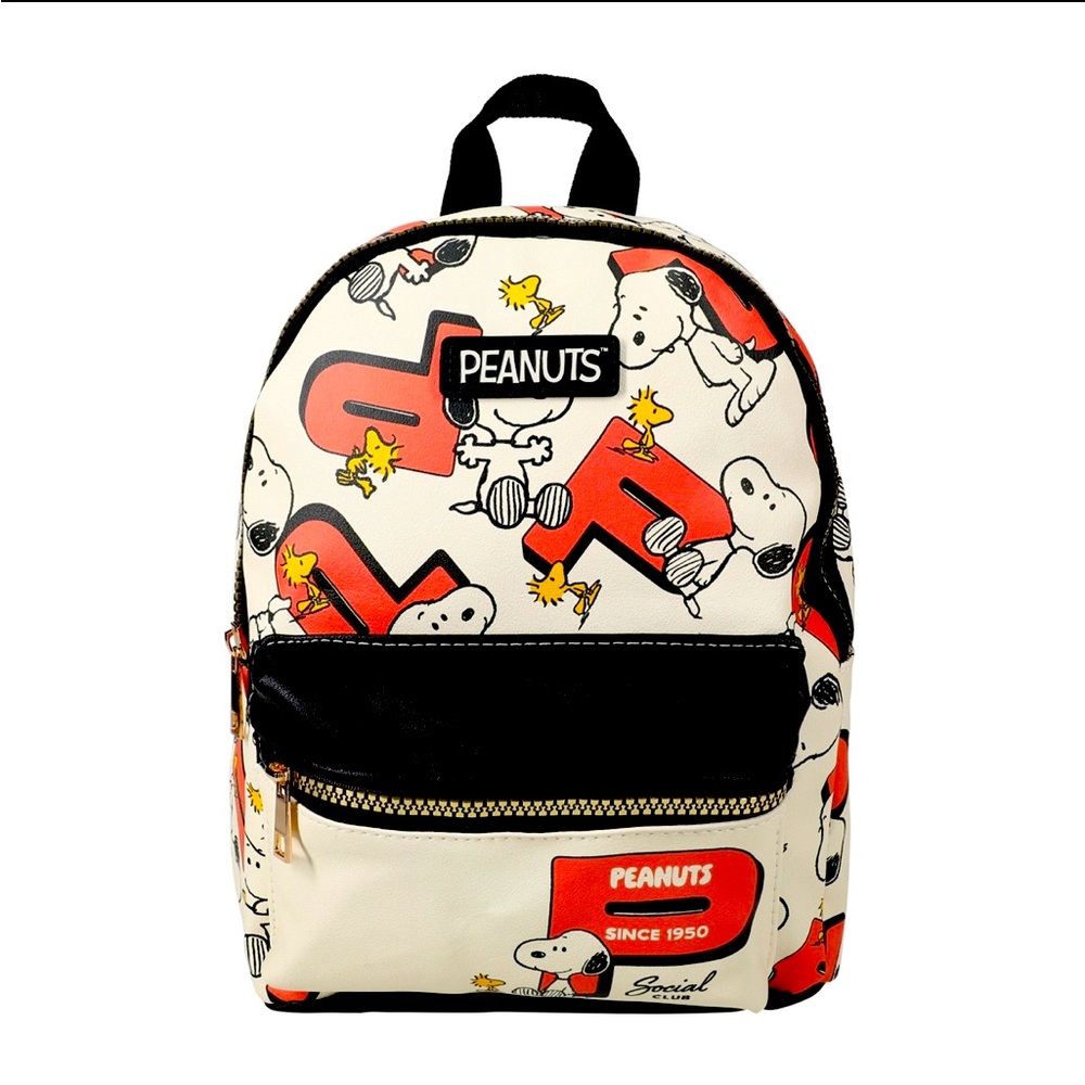 Peanuts Snoopy & Woodstock Cream and Black Backpack Trending Collectible